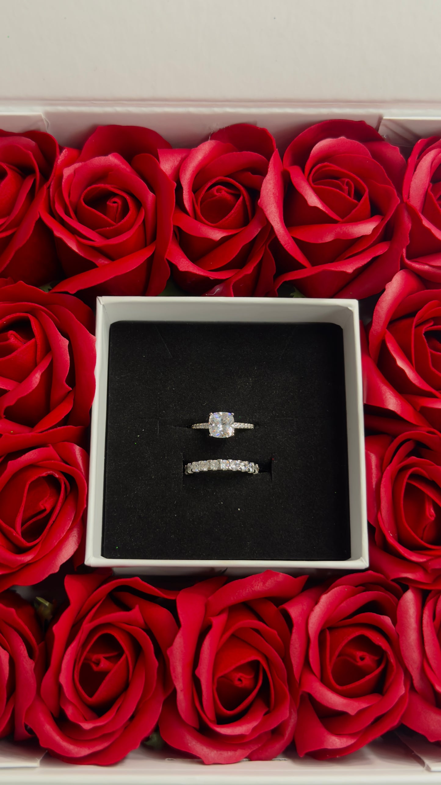 coffret bague rose eternel