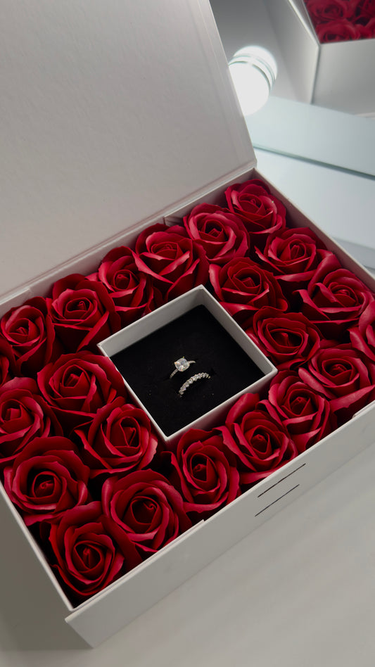 coffret bague rose eternel